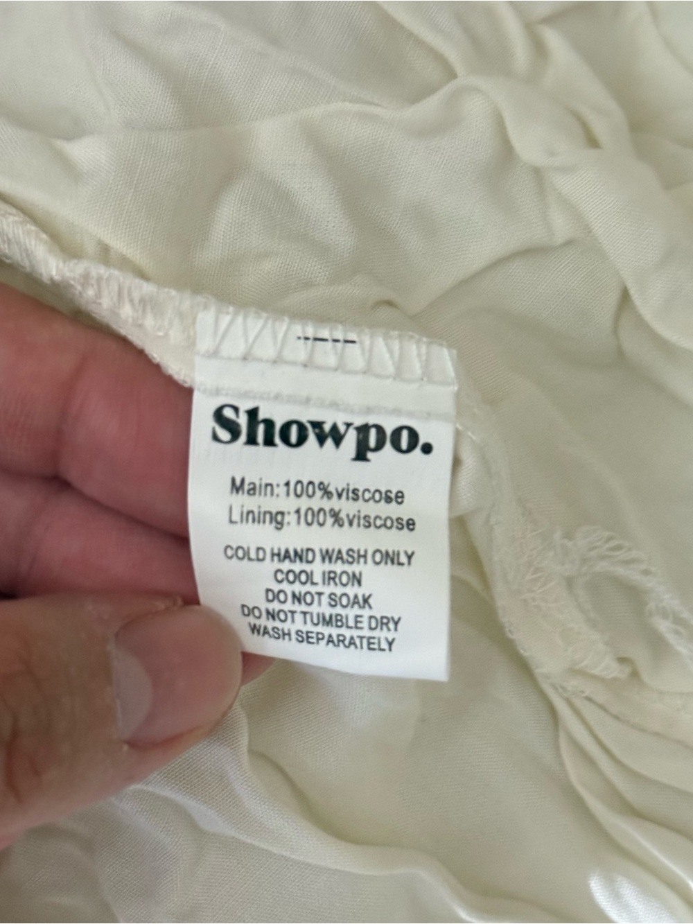 Showpo Sitting Pretty Maxi Dress Ivory Size 12 Button Front Boho - Picture 10 of 10